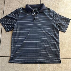 Mens Grey with white stripes golf shirt